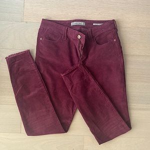 Abercrombie & Fitch mid rise super skinny corduroy jeans